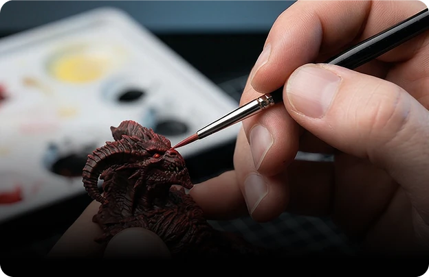 Melakukan proses painting figurine 3D