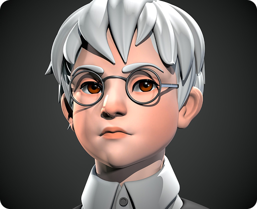 Contoh hasil 3D Sculpting